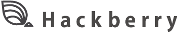 hackberryの黒色のロゴ